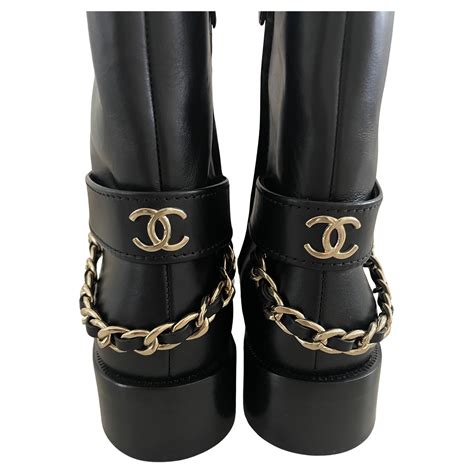 chanel chain boots online|Pre.